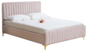 Franciaágy 180 cm Keira (rózsaszín) (ágyráccsal). 1029702