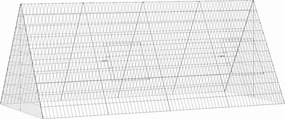 vidaXL Csirkeketrec Ezüst 215 x 100 x 85 cm Horganyzott acél