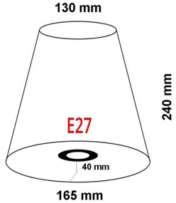 FARO 2P0311 - REM E27 árnyékoló, 165 mm átmérő, bézs