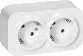 Schuko ToDo dupla fali aljzat 2x2P+Z IP20 fehér