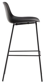 Fekete bárszék (ülésmagasság 74 cm) Altea – Kave Home