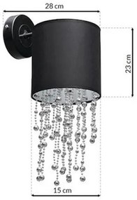 Fali lámpa ALMERIA 1xE27/60W/230V