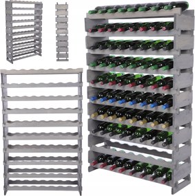 Borosüveg tartó állvány 10x8-as moduláris állvány szerszámok nélkül bővíthető