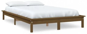 mézbarna tömör fenyőfa ágykeret 180 x 200 cm (Super King)