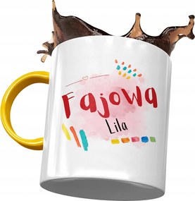 Sárga Bögre Lili Barátnő Feleség Ajándék Nyomtatott Fotóval