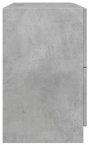 betonszürke szerelt fa mosdószekrény 78 x 37 x 59 cm