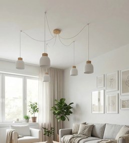 Emibig modern skandináv függeszték kru fehér emi1625/5