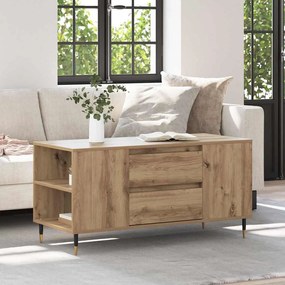 Dohányzóasztal kézműves tölgy 102 x 44.5 x 50 cm Faanyag