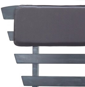2 az 1-ben szürke tömör akácfa kerti pad párnákkal 190 cm