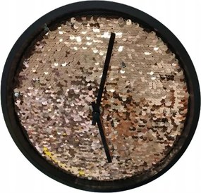 Dekor falióra flitteres réz ezüst 25cm