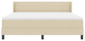 Boxspring Ágy Matraccal – Krém színben, 180 x 200 cm, szövetből.