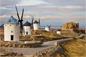 Kép - Consuegra szélmalmai, Spanyolország (90x60 cm)