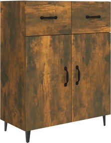 vidaXL füstös tölgy színű szerelt fa tálalószekrény 69,5 x 34 x 90 cm