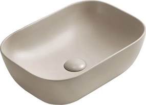 Mexen Rita mosdó felső szereléshez 45 x 32 cm, bézs matt - 21084566