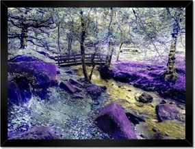 Poszterek keretben 40x30 Híd a folyón Fák