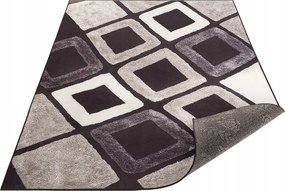 Szőnyeg 120X170 Nappaliba Barna-fekete Modern Csúszásgátló Mozaik