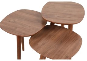 SZETT 3x TYN barna dohányzóasztal