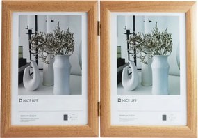 Dupla Képkeret 13x18cm Világos Barna