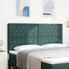 LED Fejtámla Sötét Zöld 90 cm Bársony