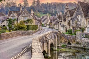 Poszter 60x40cm Házak és kőhíd, Assaf Frank