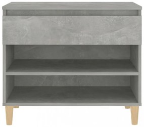 betonszürke szerelt fa cipőszekrény 70x36x60 cm