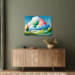 Üveg kép - Tájkép felhővel (70x50 cm)