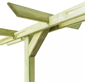 kerti pergola impregnált fenyőfalécekből 360 x 200 x 60 cm