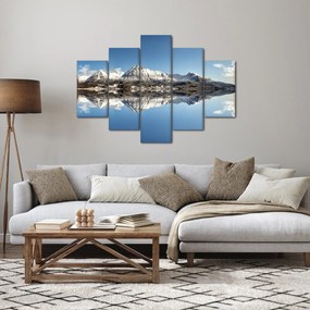 A hegyek képe és a tükröződés (150x105 cm)