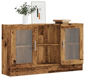 antik fa színű szerelt fa tálalószekrény 120 x 30,5 x 70 cm
