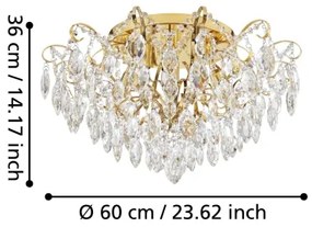 Eglo 39602 - Felületre szerelhető csillár FENOULLET 6xE14/25W/230V arany