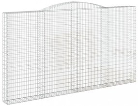 íves horganyzott vas gabion kosár 400x30x220/240 cm
