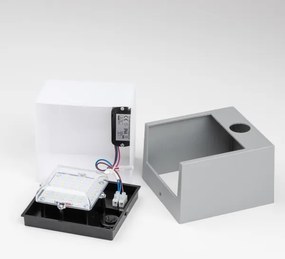 Brilagi TERNI LED 12W 230V kültéri fali lámpa szenzorral, szürke, IP44