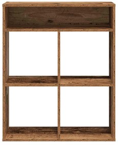 könyvszekrény antik fa 66x31x80 cm szerelt fa