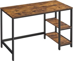 Íróasztal 120x60 cm, számítógépasztal 2 polccal bal vagy jobb oldalon