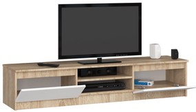 TV asztal Katalina (szonoma tölgy + fehér). Akció -15%. 1069117