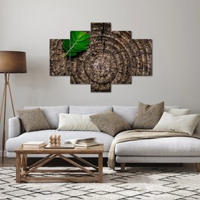 Kép egy levél a fatörzsön (150x105 cm)