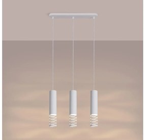 Sollux SL.1688 - Csillár zsinóron LAMI 3xGU10/10W/230V fehér