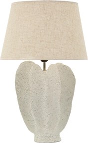 Krémszínű asztali lámpa textil búrával (magasság 63 cm) Ester – Mauro Ferretti