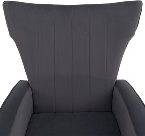 Relaxfotel, szürke Velvet szövet, BARET