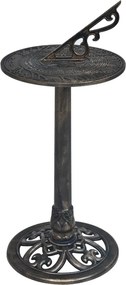 vidaXL bronz színű műanyag napóra 35,5 x 82 cm