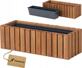 Erkély virágtartó 65 cm barna betét 11 l erkély terasz kert