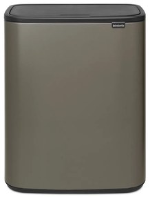 Szürke acél érintésre nyíló szelektív szemetes 60 l Bo Touch Bin – Brabantia