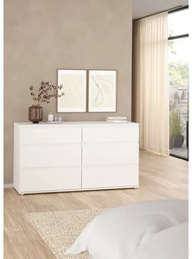 Fehér alacsony komód 153x84 cm Nova – Tvilum