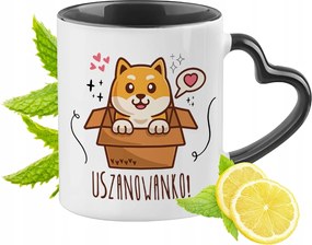 Vicces Bögre Fekete Szív Alakú Füllel Ajándék