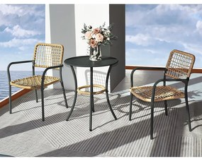 Autronic Balkónový set 1+2, kov, polyratan,přírodní, AZ-L1103 NAT