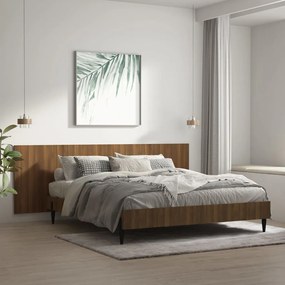 füstös barna tölgyszínű szerelt fali fejtámla 240 x 1,5 x 80 cm