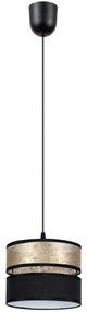 Csillár zsinóron LIMA 1xE27/60W/230V arany/fekete