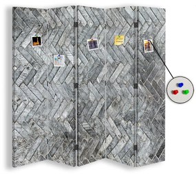 Gario Paraván Mintás szürke Méret: 180 x 170 cm, Kivitelezés: Parafa paraván