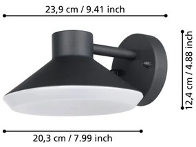 Eglo 900688 - LED Kültéri fali lámpa NINNARELLA 1xGU10/4,6W/230V IP44