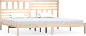 vidaXL tömör fenyőfa ágykeret 200 x 200 cm